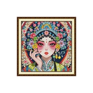 Joy Sunday Birdie By The Teacup Cross Stitch Kits,DMC Fabric Cotton Threads,14/11CT Pre-printed Canv