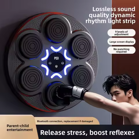 2026 Boxing Machine Home Fitness Intelligent Training Music Boxing Wall Target Trainer Bluetooth Mus