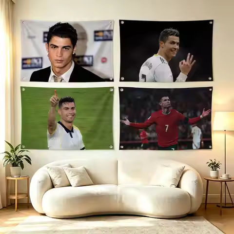 Football legend Ronaldo CR7 Flags for Bedrooms Home Decor Items Outdoor Decors Garage Decoration Fla