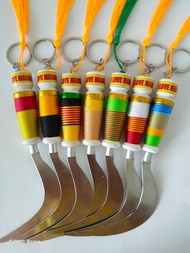 Robagin GKC1 Gantungan Kunci Celurit Jumbo 17cm Etnik Madura Souvenir clurit Oleh-Oleh Warna-Warni K