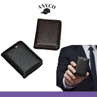 ANVCO Dompet Pria Portabel RFID Multi-Fungsi dengan 9 Slot Kad ID Uang & Koin Pelindung Anti-Pencuri