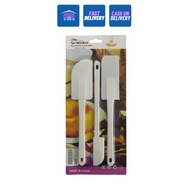 H&H Cake Baking Plastic Scraper Spatula – Set of 3