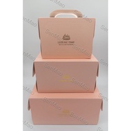 [SG Seller] Cake Box with Base / Baking Packaging Box Leisure Time Pink 6 Inch  8 Inch 10 Inch