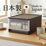 JEJ - JEJ A4儲物箱 | 衣箱 | 收納 | 抽屜 | 可堆疊 | 啡色 | 日本製 | JEJ-515863