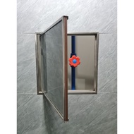 [living door] 30x30 lottery door technical box - 304 stainless steel - 1.5 mm thick