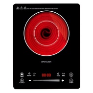 Bếp hồng ngoại LocknLock EJI421 2000w - Hàng chính hãng bảo hành 24 tháng mặt bếp kính crystal chịu