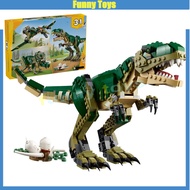 31151,T. rex Building Blocks Triceratops, Pterosaurs,3in1,Toys Gifts for Boys and Girls