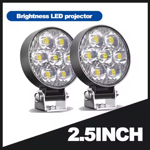 Super Mini 2.5'' Led Offroad Work Light 7 Led Car Truck SUV Auxiliary Spotlights Universal For 4WD H