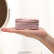 Velvet Travel Jewelry Storage Box Mini Velvet Portable Ring Earring Box Jewelry Storage Bag In Stock
