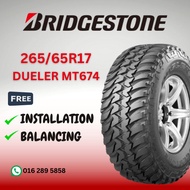 BRIDGESTONE DUELER MT674 265/65R17 265/65/17 265-65-17 265 65 17 2656517 NEW TYRE TAYAR TIRE