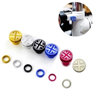Aceoffix 5 Colors M6 Nuts for Brompton Bike Rear Shock Absorber Seat Post Clamp front mud Guard M6 nut with Flag 2g