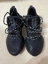 Adidas 黑色波鞋 alphabounce sneaker sport shoes