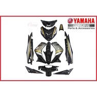 COVERSET YAMAHA 135 LC V1 HITAM GREY HLY