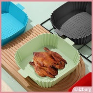   Air Fryers Baking Tray Waterproof Oil-proof Reusable Non-stick High Temperature Resistant Replacement Dual Handles Air Fryers Oven Basket Mat Silicone Pot Grill Pan Acc