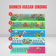 BANNER HIASAN DINDING KELAS, TADIKA, PRASEKOLAH, PASTI, SEKOLAH