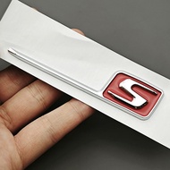 3D ABS Silver yellow black Logo S Badge Car Rear Trunk Emblem Sticker For Mercedes Benz AMG E63S GLC
