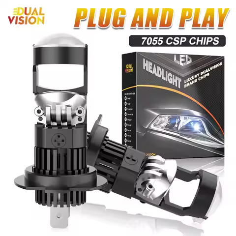 H7 Bi Mini LED Projector Len LHD Car Bulb Tricolor 3000K 4300K 6000K Auto Headlight 6000000LM Turbo