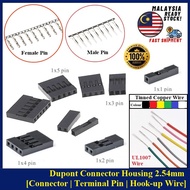 Dupont Connector Housing 2.54mm Connector / Terminal Pin / Hook-up wire (UL1007 / 22 AWG / 200mm)  1P/2P/3P/4P/5P