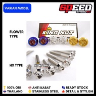 Probolt Baut Dudukan Breket Lampu Rx King Probolt Stainless King Nut Thailand RX KING 1 Set 8 Biji O