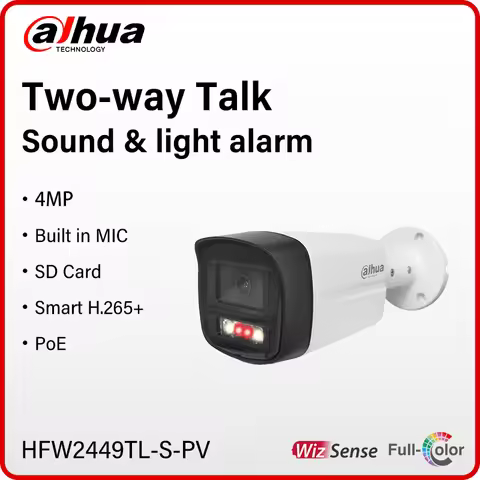 Dahua 4MP Smart Active Deterrence Camera Outdoor Two-way Talk Security Protection With IR Warm Light