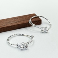 【🇸🇬 Ready Stock】 S999 Silver Baby Bell Adjustment Bangle