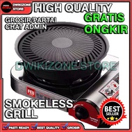 [DZS] Grill PAN GRILL SMOKELESS BBQ Round Meat GRILL