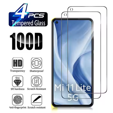 2/4Pcs Tempered Glass For Xiaomi 11 Lite/ 11 Lite 5G/11 Lite 5G NE HD Screen Protector