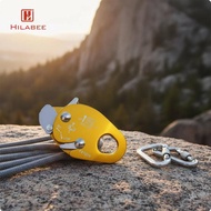 HILABEE Safety Rope Lock with Aviation Aluminum Fall Arrester Climbing Device for Outdoor Rope Acces