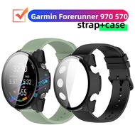 Garmin Forerunner 970 570 strap Silicone strap Sports wristband Garmin Forerunner 970 570 case Scree