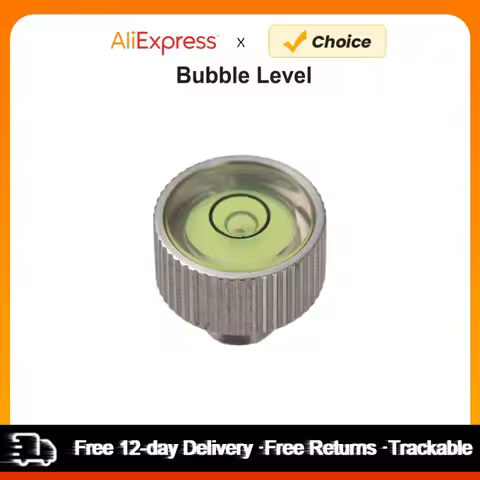 Screw Metal Bubble Level Universal Horizontal Bubble Level 1/4” Screw Installation High Precision Le
