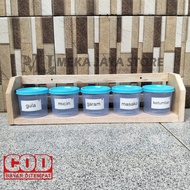 5-Jar Kitchen Spice Rack, Minimalist, Practical, Spice Storage