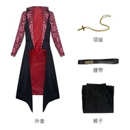 Dracule Mihawk ชุดคอสเพลย์ผู้หญิงภาพยนตร์ Mihawk คอปกตั้งเสื้อฝนพิมพ์ลายผู้ใหญ่ผู้ชายสร้อยคอชุดงานรื