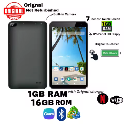 2026 Newest Sales 7 Inch 1GB RAM 16GB ROM 7Q Android 10 Tablet PC 1024 x 600 pixels WIFI Quad Core W