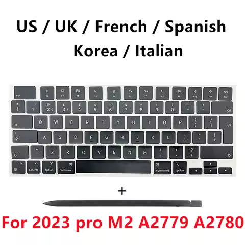 New 2023 Laptop A2779 A2780 Key Keycaps Keys Cap Keyboards Scissor Repair for Apple Macbook Pro Reti