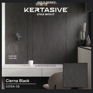 CIERNA BLACK - PVC INTERIOR FILM KERTASIVE Wallpaper Sticker Wall Panel Pvc Wall Panel (122 CM)