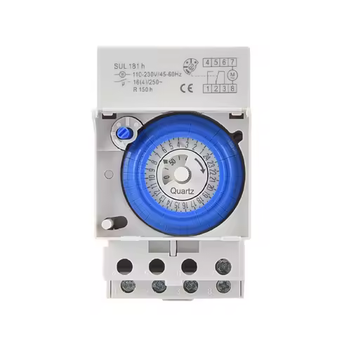 SUL181h/d 24h Mechanical Time Switch DIN Rail Timer Relay AC110‑240V Power Reserve For Billboard Lig