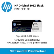 HP Original Toner : HP 305X Black : 4000pgs : CE410X : 2 Yrs Warranty