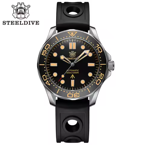 STEELDIVE SD1957 New Arrival 42MM Vintage Bezel 300M Waterproof NH35 Green Luminou Sapphire Glass Au