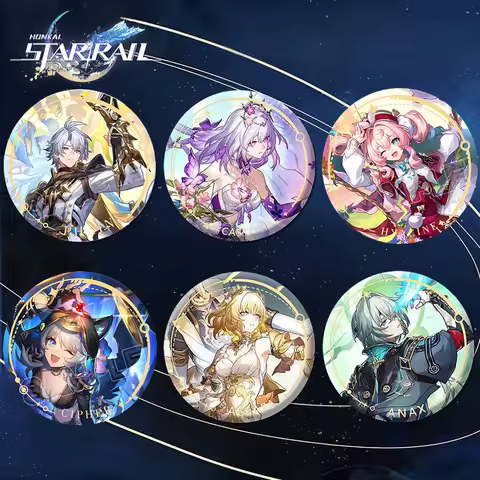 Honkai Star Rail Button Pin 58mm Castorice Anaxagoras Tribios Aglaea Herta Mydeimos Fugue Sunday Boo
