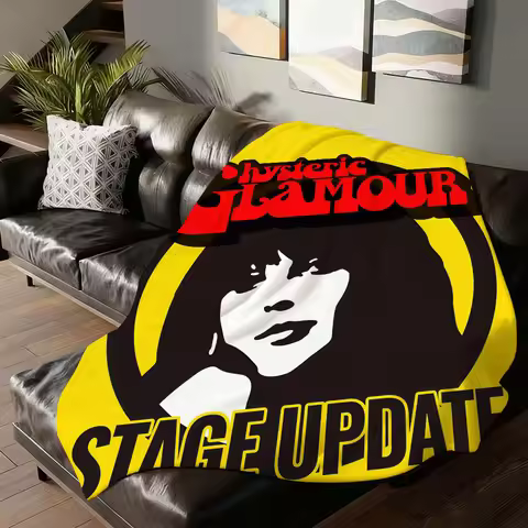 Fashion print H-Hysteric G-Glamour Blanket For Sofa Office Bed Plane Travel Sleep Read Relax Camping