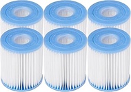 Intex N/AA Replacement 29007E Swimming Pool Filter Cartridge H-6 Pack, White