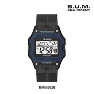 B.U.M Equipment Chronograph Hourly Chime Alarm Resin Glass 10 m Water Resistant Square Shape Digital