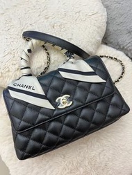 Chanel coco handle small 紅柄（連twilly）