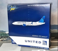 Geminijets 1:400,飛機模型,UNITED AIRLINES 美國聯合航空 B737 MAX8,GJUAL2074