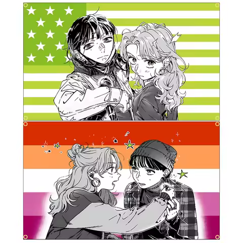 90X150CM 3X5FT New Anime 《The Guy She Was Interested in Wasn't a Guy at All》 Flag Tapestry Double pe