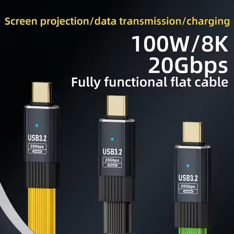 PD 100W USB C To USB C Cable USB 3.2 Type-C Gen2 20Gbps 8K @ 60Hz Video Data Cord for PC Laptop Macb