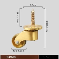 17av 1Pcs Brass Casters Furniture Legs Table and Chair Foot Pads Universal Wheel Portable Metal Roll