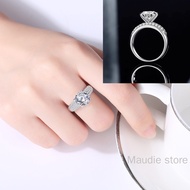 Luxury Real Moissanite Diamond Women Ring Sterling S925 Wide Band 4 Claw Wedding Ring 3ct Diamond Pr
