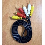 MERAH RCA to RCA Cable 3 AV Video Cable Red White Yellow AV Cable