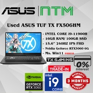 #TX010 USED ASUS TUF Gaming Laptop FX506HM Intel i9-11900H 16GB 1TB SSD NVIDIA GEFORCE RTX3060 6G FH